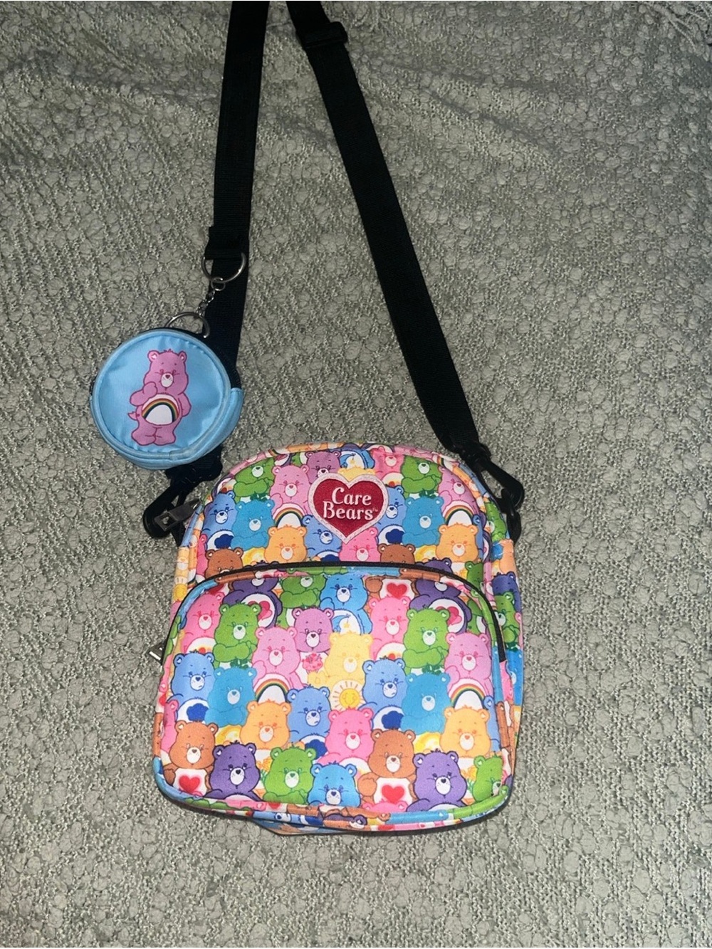 Care Bears Rainbow Bear Print Crossbody Bag with Coin Pouch
